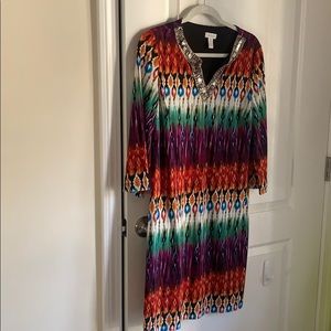 Chico’s size 1 dress. Comfortable stretch fabric.